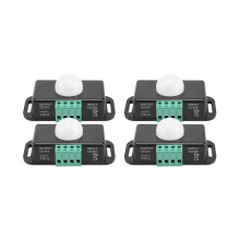 Motion Sensor , 12V 24V PIR Sensor LED Controller for Flexible LED Strips Light, 4 Pack