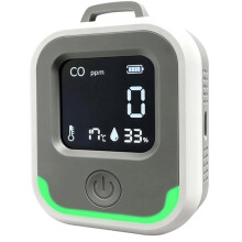 3-in-1 Carbon Monoxide Detector, CO Portable Alarm with Temperature Humidity Sensor for Outdoor Camping RV