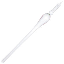 Stylo Plume Verre Rose Signature Cadeau Élégant