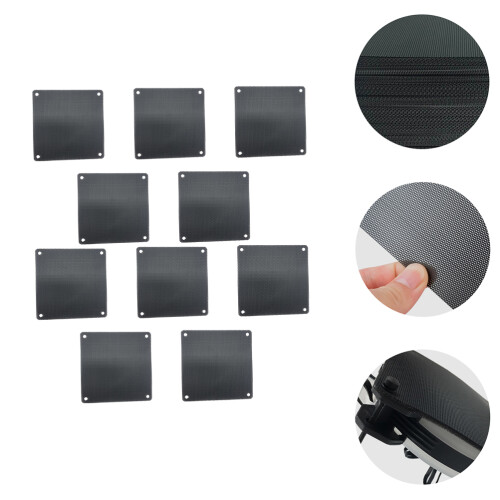 10Pcs Black PVC Computer Fan Dust Filter Mesh Cooler Fan Cover 2