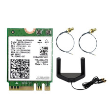 Carte WiFi 6 AX200NGW + Antenne Magnétique 2,4 GHz/5 GHz 5.2 Adaptateur WiFi 2974 Mbps pour Win10/11