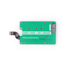 PCIe to M.2 Hat for Raspberry Pi 5, Support PCIe Gen2 Gen3 NVMe SSD, Hailo8/8L, Support Coral AI Accelerators