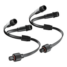 2 Pack Y-Connector Splitter for Permanent Outdoor Lights, Extension Cable for H705A H705B H705C,1 Female to 2 Male