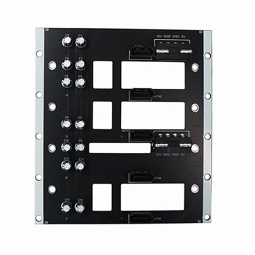 4D Corner Power Supply Five Bay for  Hard Drive Backplane NAS Chassis Adapter 6G/Bps Storage Server Backplane
