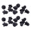 20X Black Rubber 6.35mm Audio Jack PC DVD Microphone Socket Dust Cover 1