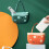 2Pcs Buckle Plastic Drain Rack Orange Storage Basket for Kitchen Use 2