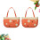 2Pcs Buckle Plastic Drain Rack Orange Storage Basket for Kitchen Use 7