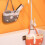2Pcs Buckle Plastic Drain Rack Orange Storage Basket for Kitchen Use 10