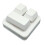 3-Key Double Row  Keyboard Recording Mute Dustproof Mechanical Keyboard Copy Paste Custom Shortcut Key 1