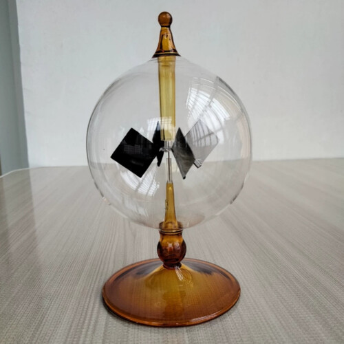 4 Blades Rotating Glass Windmill Solar Powered Crookes Radiometer Light Mill/Educational Teaching Study Tool B 1