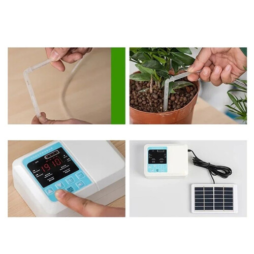 Automatic Drip Irrigation Device Double Pump Controller Timer System Solar  Intelligent Watering Device for Plants 2