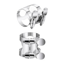 2 Pcs Clarinet Ligature B Flat with Adjustable Screws - Silver Mouthpiece Ligature for Bb Clarinet, Mouthpiece Ligature