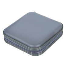 4X 40 CD DVD Disc Album Storage Carry Case Cover Wallet Sleeve Holder Bag Hard Box - Silver
