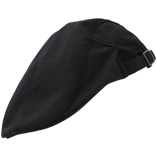 2Stk Schwarze Canvas Kochmütze Chef Barett Für Café Restaurant 2