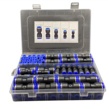 80pcs Quick Connect Push Connectors for Polyethylene Pipe PU/PA/PE/PVC Compatible with 1/2 3/8 5/16 1/4 5/32 Inch Tubing