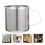 3Pièces Pichet À Lait Inox Léger Usage Maison Et Café Argent 9