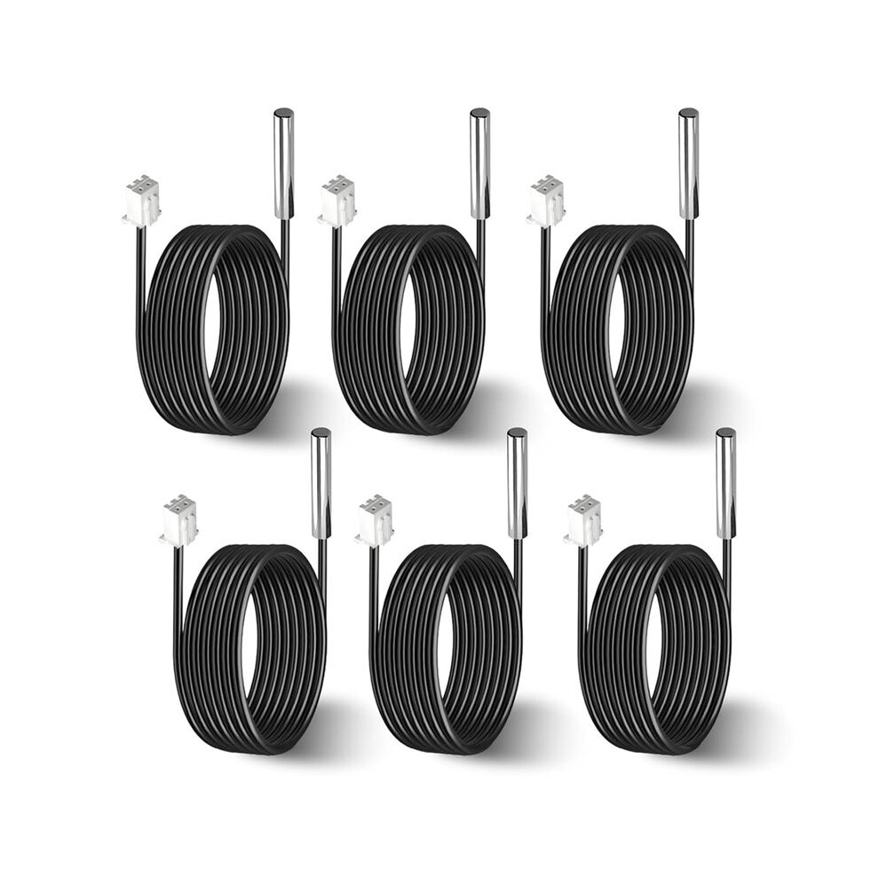 6 Pcs 10K Temperature Sensor Probe, 1 Meter Waterproof 10K Thermistor, Stainless Steel 3950 Ntc-Thermistor Sensor Probe 6032767160479