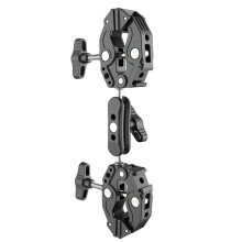 Super Clamp Articulating Magic Arm Clip 360 Dual- Super Clamp for Umbrella Monitor LED Light Action Camera Clip