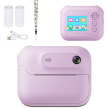 1080P HD Digital Instant Print Camera 1300mAh Kids Printer Camera with MP3 Player&5 Games for Girls Boys Birthday Gift C