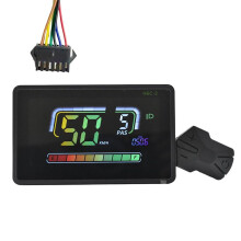 H6C-2 Elcykelmätare LCD-Skärm Elektrisk Skoter Hastighetsmätare Dashboard UART 24V-60V för Mountainbike SM6PIN