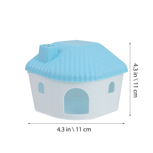 2Pcs Hamster House Plastic Hideout Toy Multi-Color Small Pet Hut 1