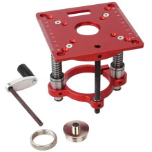Precision Router Lift Träbearbetning Router Bord Insättningsplatta Lift Base Gravering DIY-Verktyg för 63,5-65 mm Diameter Motorer