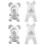 2 Count Puppy Model Embryo Child Bear Shape Decorative Models Diy 6