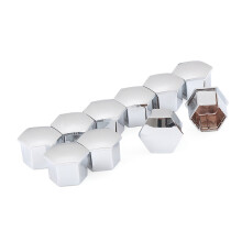 10St Hexagonale Radmutterkappen Schraubenschutz Für Peugeot Silber