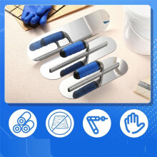 Stainless Steel Plastic Handle Round Concrete Finishing Trowel Tool Concrete Finishing Trowel Hand Plastic Handle Tool,A