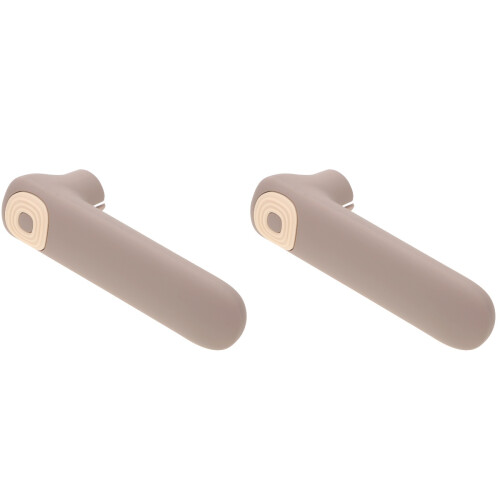 2Pcs Grey Silicone Handle Sleeve Door Protector Cushions Impact Noise 1