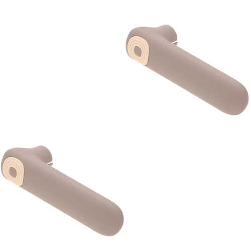 2Pcs Grey Silicone Handle Sleeve Door Protector Cushions Impact Noise 2