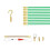 Fiberglass Fish Tape Cable Rods, Electrical Wire Running Pull/Push Kit with Hook and Hole Kit Glow Rod, Hook Hole 1