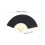 9Pièces Éventails Pliants Bambou Et Toile Noirs Décoratifs DIY 2