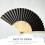 9Pièces Éventails Pliants Bambou Et Toile Noirs Décoratifs DIY 7