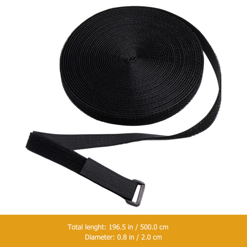 1Set Schwarze Nylon- -Kabelbinder Mit Schnalle Für Organizer 2