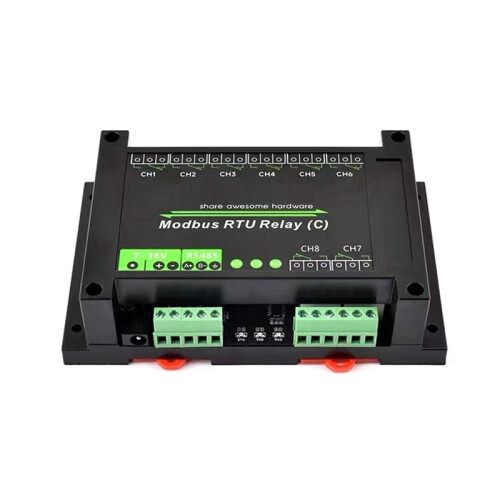 DIN-Rail 8-Channel Relay Module RS485 Magnetic Retention Relay Modbus RTU Protocol Multiple Isolation Protection Circuit 1