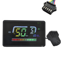 H6C-2 E-Bike Hastighetsmätare LCD-Skärm Elektrisk Skotermätare Instrumentpanel UART för Mountain Electric Bike SM5PIN