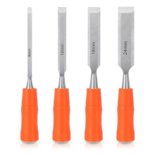 4 Piece Wood Chisel Sets Woodworking Tools Set, Wood Chisels for Woodworking with Steel Hammer End Wood Tools Chisel Set
