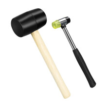 2-Piece Mallet Set, Double-Sided Soft Rubber Mallet for Flooring, Carpentry, Furniture Repair
