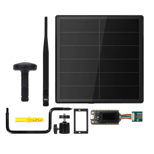 Ripetitore Solare D5L LoRa Node Heltec WiFi LoRa 32 V4 Mesh Network con Modulo GPS Compatibile Meshcore Meshtastic 868MHz