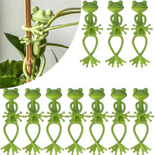 10 Pcs Frog Plant Stand, Green Frog Plant Supports, Plant Frog Holder, Cute Support for Small Potted Plants & Succulents