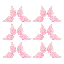 12Stk Rosa Kleine Engel Flügel Accessoire Zum Basteln Und Dekorieren