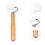 2Pcs White Wooden Handle Wallpaper Roller for Seam and Construction 8