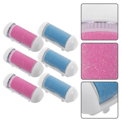 6pcs Foot Replacement Dead Skin Removal Roller Exfoliator Callus Head 2