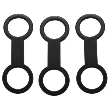 48x Scuba Diving Dive Snorkeling Silicone Snorkel Mask Strap Keeper Holder Clips Retainer Attachment Gear Spare Black