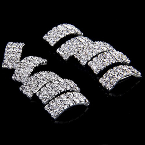 10 Stuks Gewelfde Strass Lint Gespen Schuifgespen 2