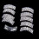 10 Stuks Gewelfde Strass Lint Gespen Schuifgespen 6