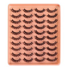 (20012) 20 Pairs False Eyelashes Eyelash Extensions Wispy Individual Lashes Strips for Women Girls Daily Makeup