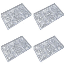 4X Chocolade Cadny Bar Mold Polycarbonaat Chocoladevorm Plastic Bakken Gebak Cakevorm Bonbon Zoetwaren Tool