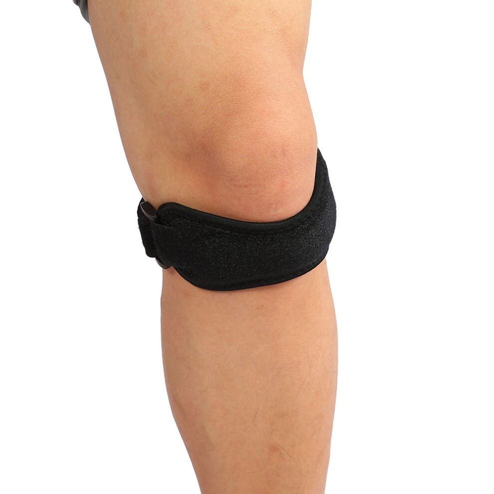 Black Adjustable Compression Patella Knee Support Brace 21X6.5cm